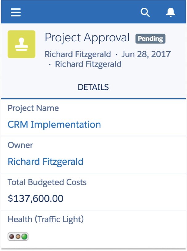 Project Approval Request